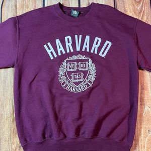 Vtg Harvard Crimson Sweatshirt Men Sz Medium Red Pullover Ivy Sport NCAA College